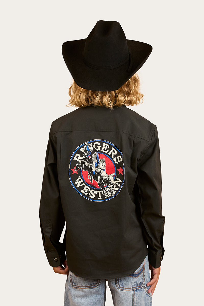 Ringers Western 8 Seconds Bucking Bull Work Shirt