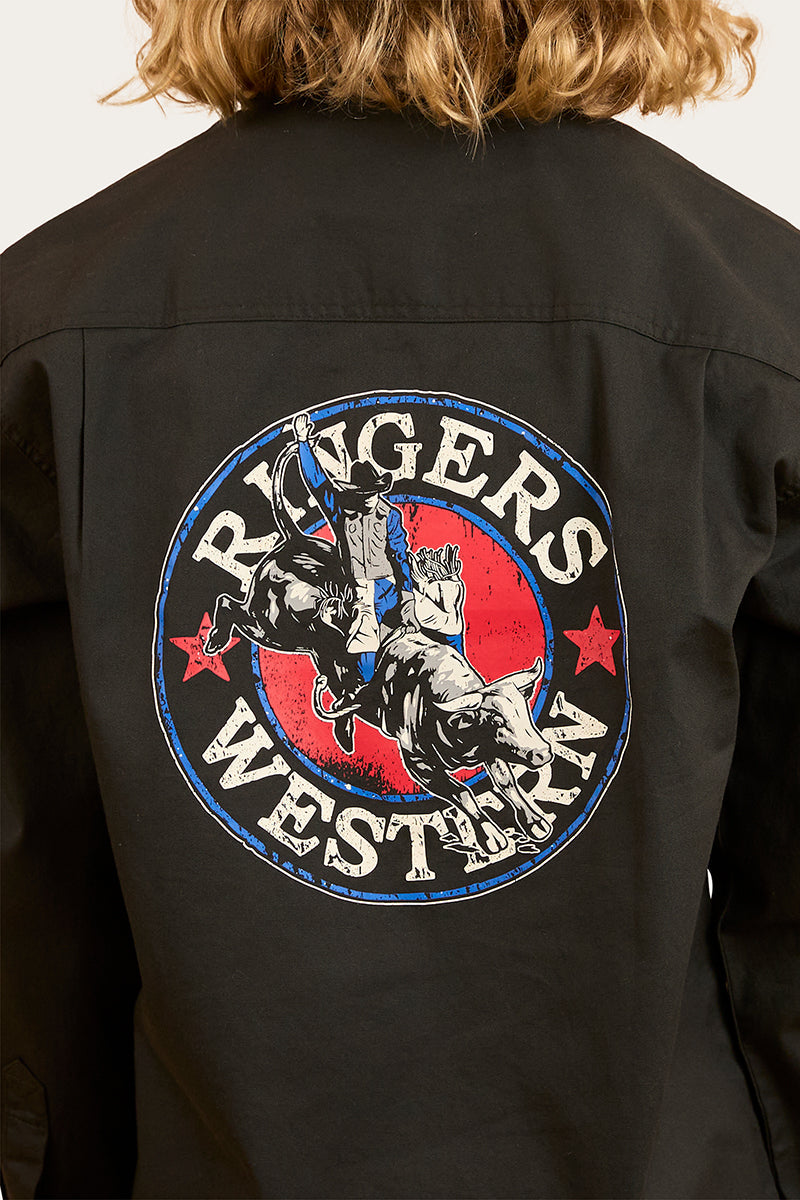 Ringers Western 8 Seconds Bucking Bull Work Shirt