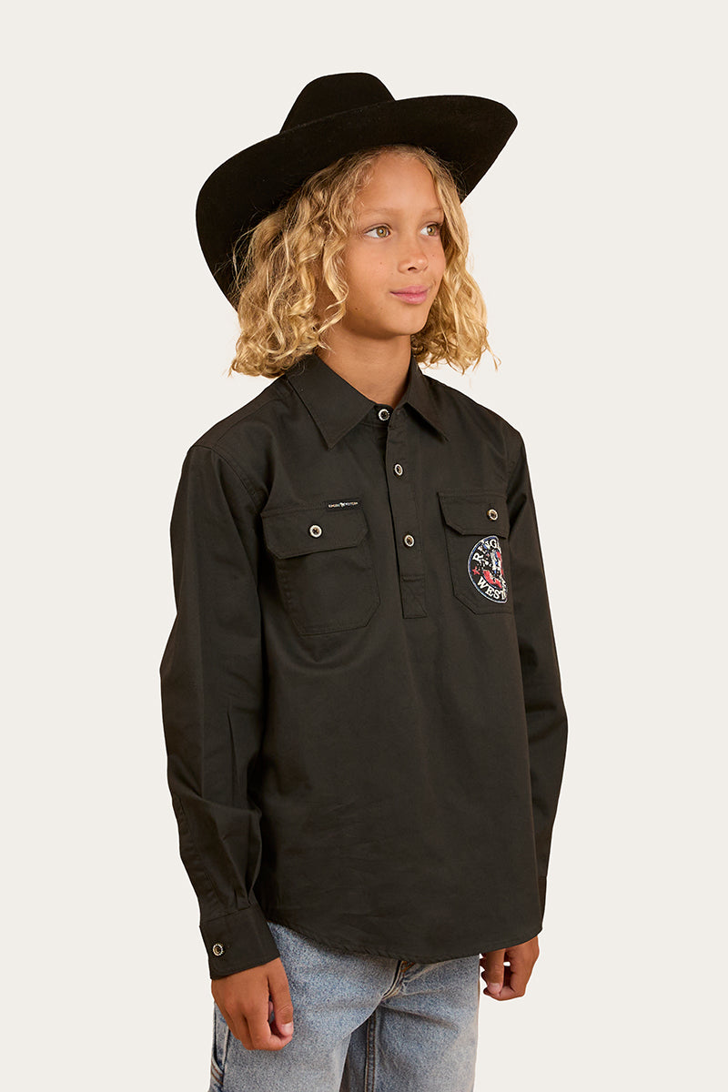 Ringers Western 8 Seconds Bucking Bull Work Shirt