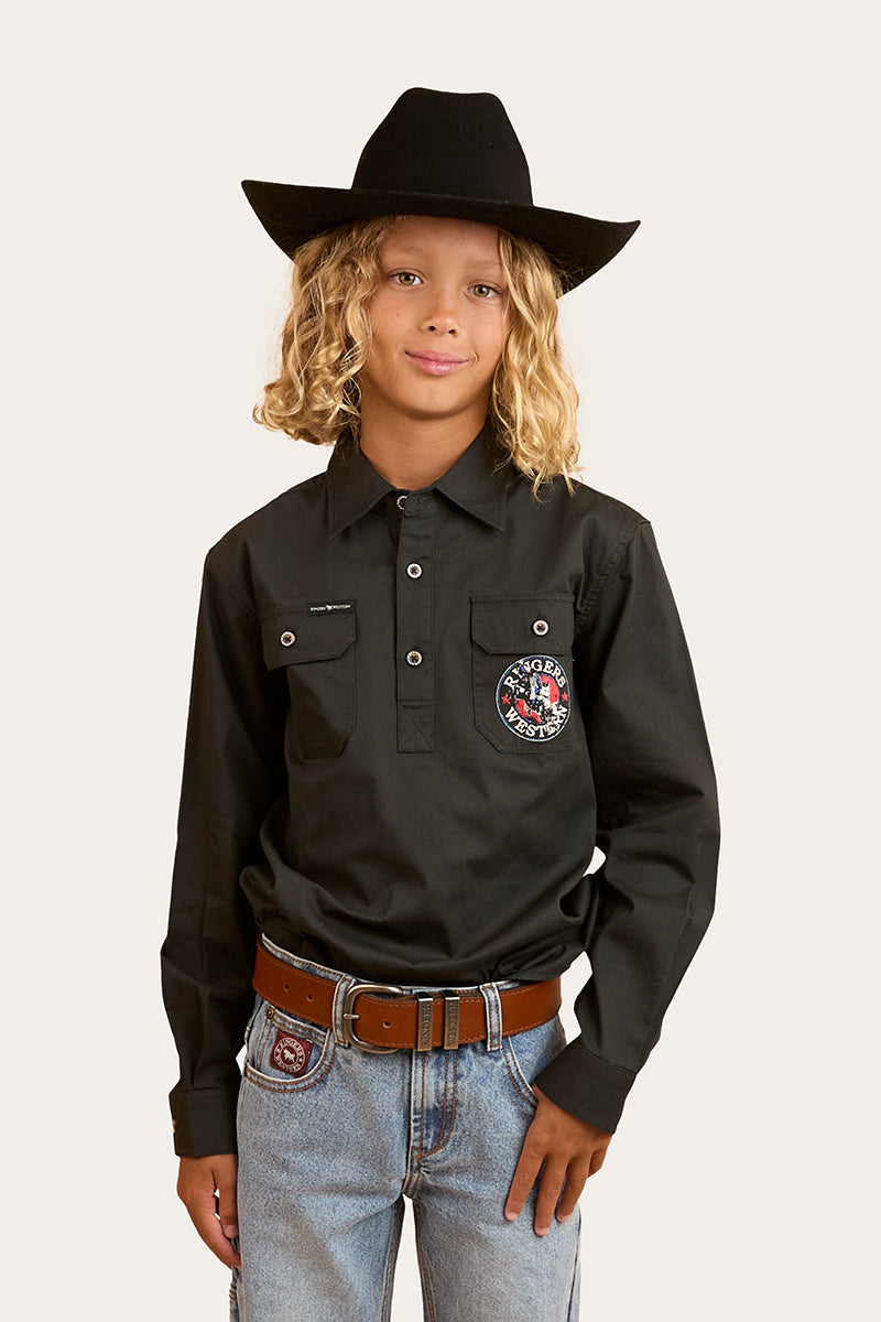 Ringers Western 8 Seconds Bucking Bull Work Shirt