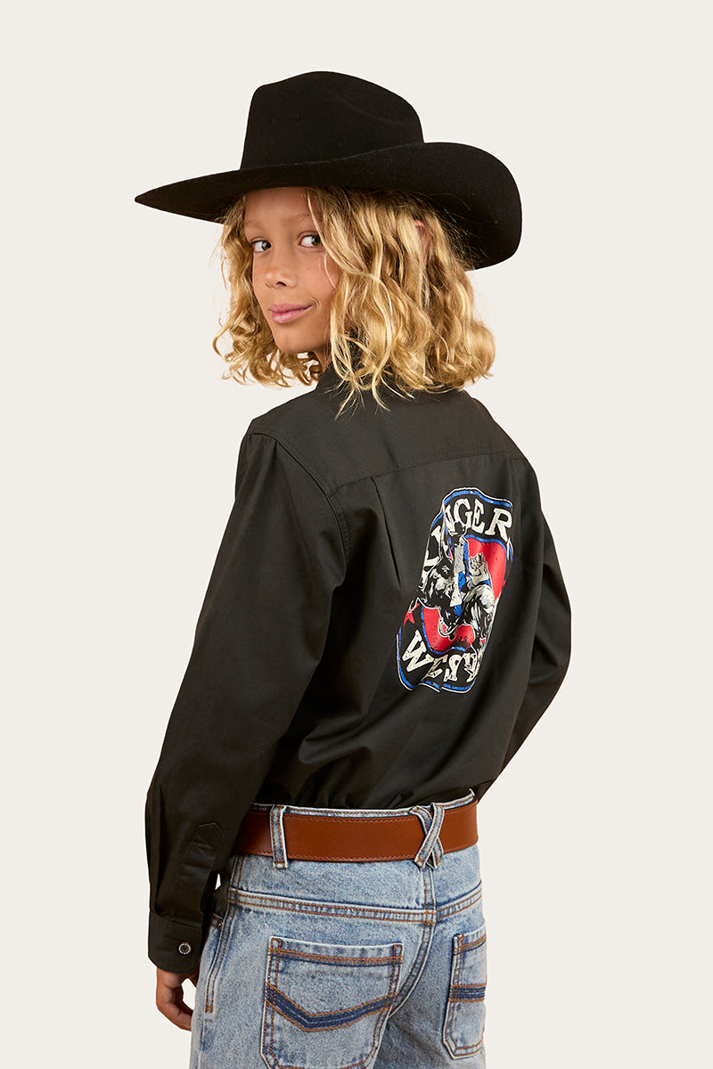 Ringers Western 8 Seconds Bucking Bull Work Shirt