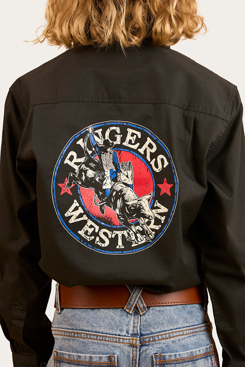 Ringers Western 8 Seconds Bucking Bull Work Shirt