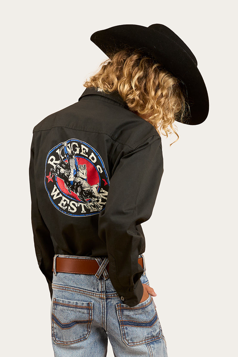 Ringers Western 8 Seconds Bucking Bull Work Shirt