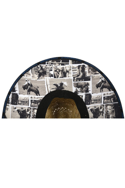 Pure Western Rodeo Print Hat Royal Blue