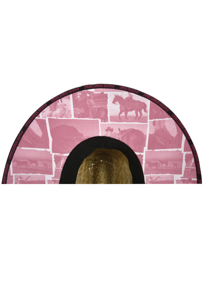 Pure Western Rodeo Print Hat Fuchsia