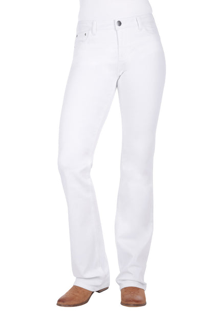 Riding Boot Cut Jean - White