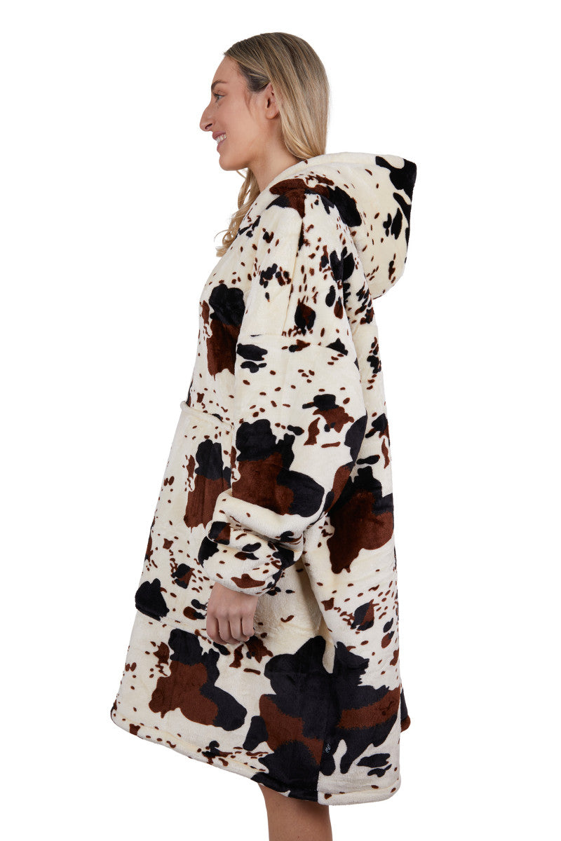 PW Cow Print Snuggle Hoodie 2