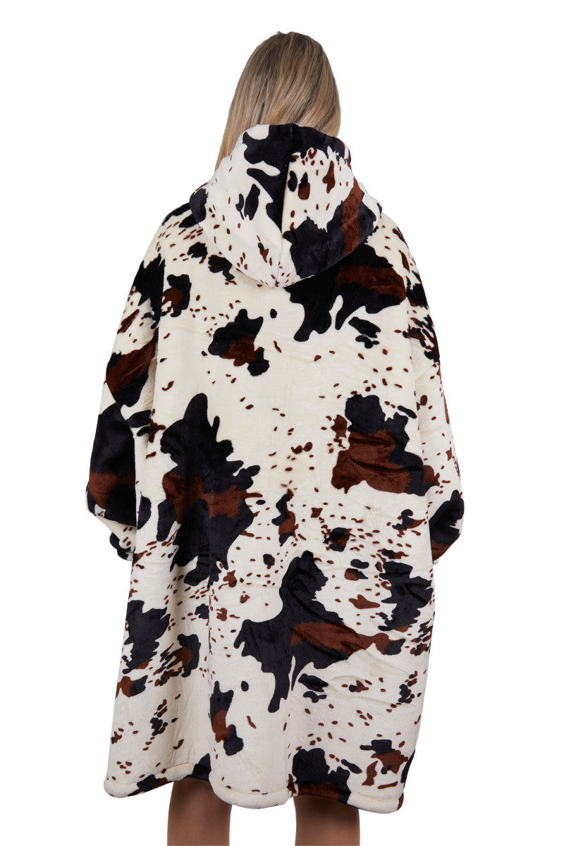 PW Cow Print Snuggle Hoodie 3