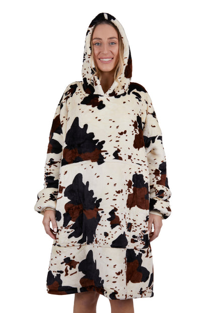 PW Cow Print Snuggle Hoodie 4