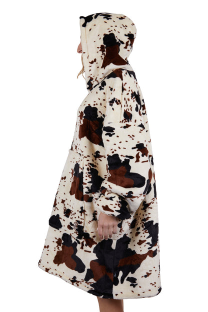 PW Cow Print Snuggle Hoodie 5