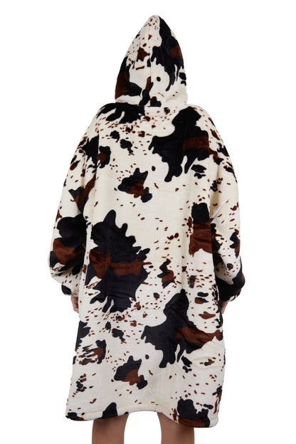PW Cow Print Snuggle Hoodie 6