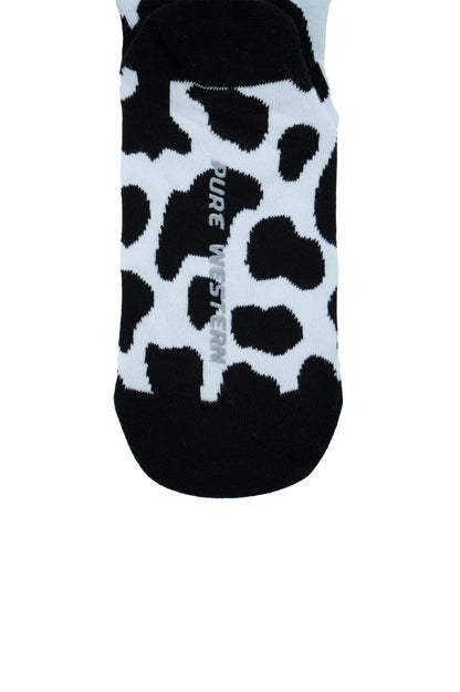 Pure Western Adult Crew Socks Black/Teal