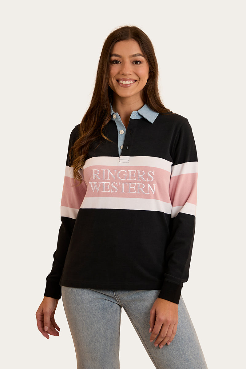 Ringers Western 
Pearson Womens Rugby Jersey - Black