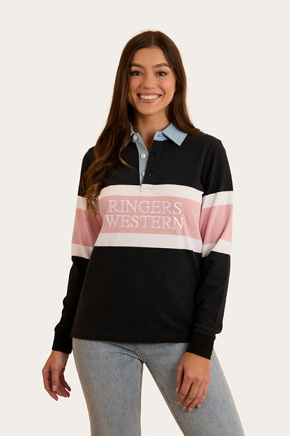 Ringers Western 
Pearson Womens Rugby Jersey - Black
