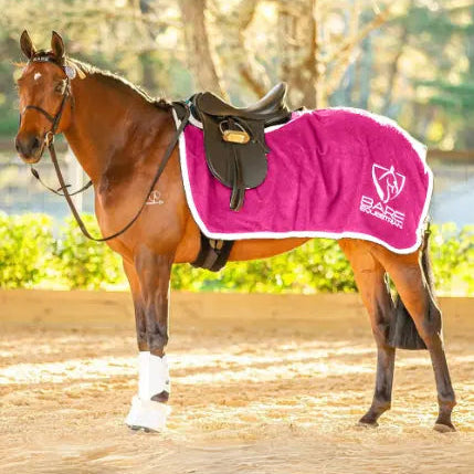 BARE Equestrian Bespoke Australian Made Woollen Quarter Sheet - Hot Pink