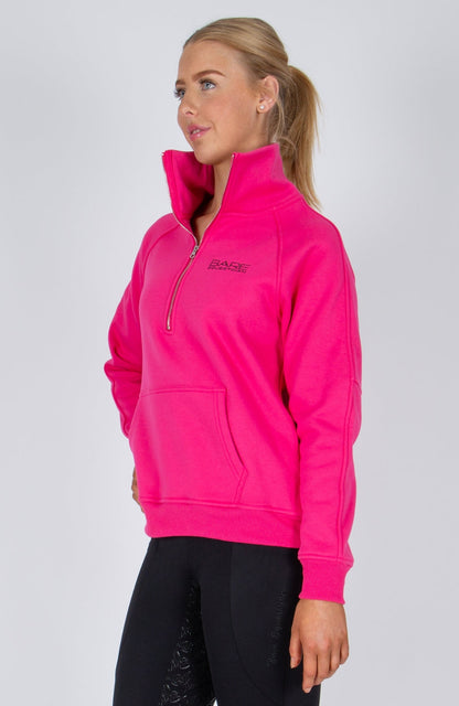 BARE Equestrian Quarter Zip Teddy Pullover Sweater