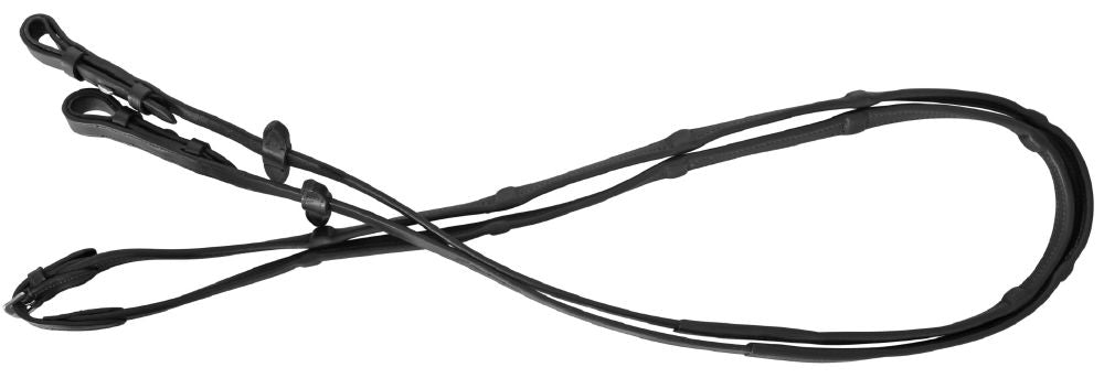 Platinum Softy Padded Leather Reins with Hook Studs