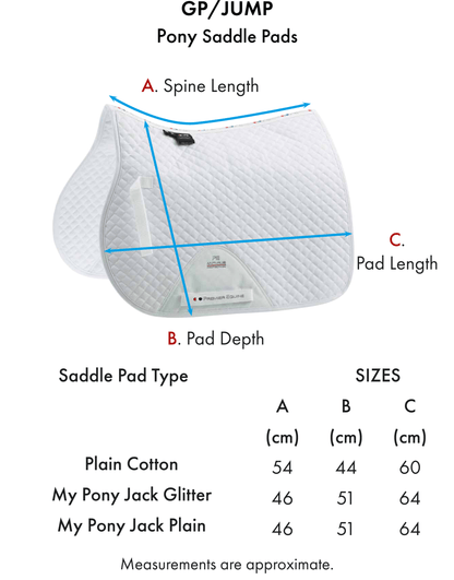 Premier Equine My Pony Jack Cotton GP/Jump Plain Saddle Pad