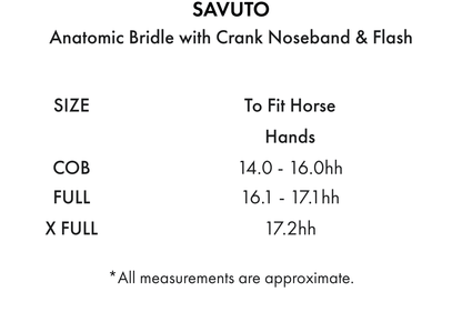 Premier Equine Savuto Anatomic Bridle with Crank Noseband &amp; Flash