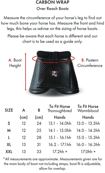 Premier Equine Carbon Wrap Over Reach Boots