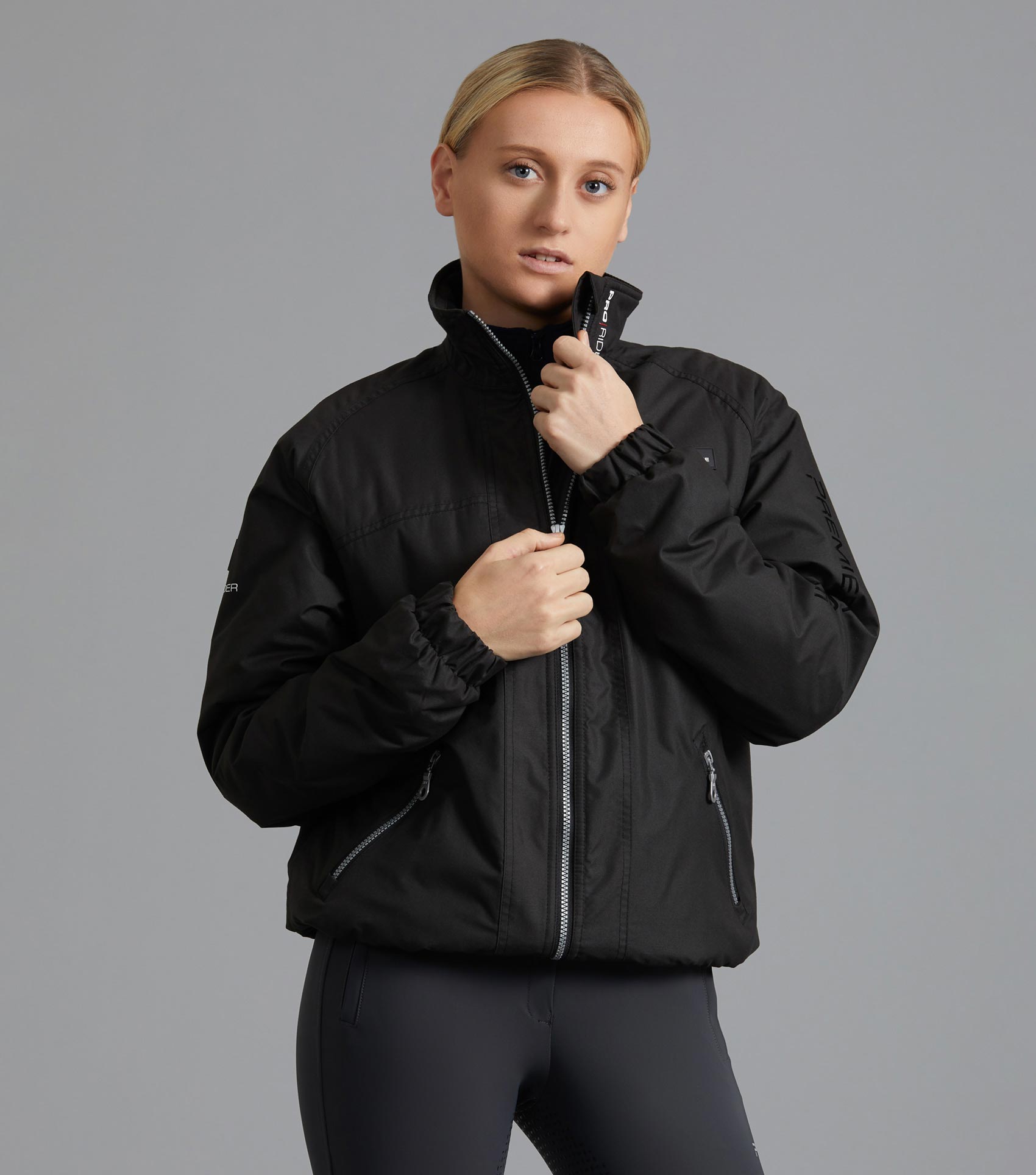 Description:Pro Rider Unisex Waterproof Riding Jacket_Colour:Black_Position:1