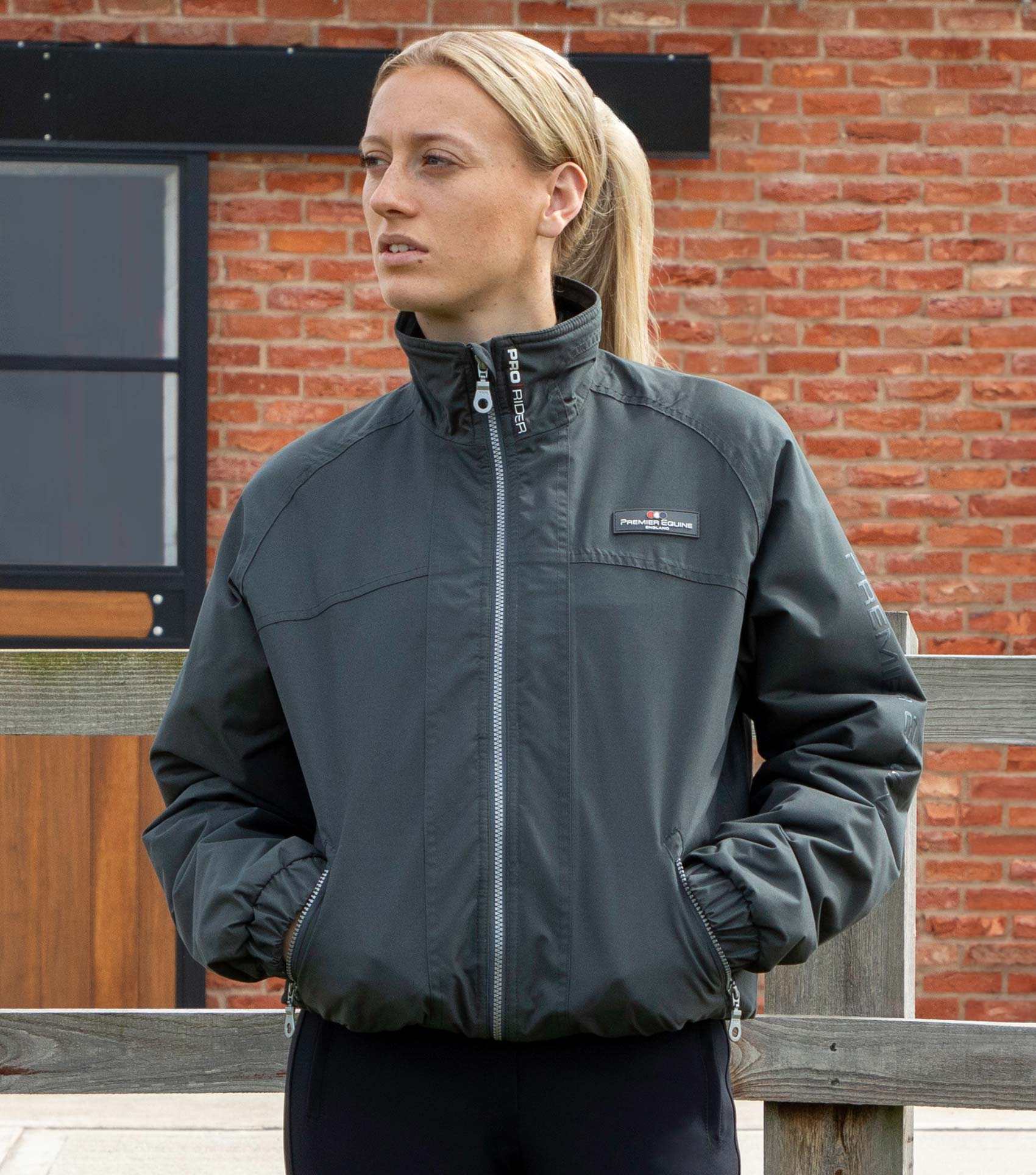 Description:Pro Rider Unisex Waterproof Riding Jacket_Colour:Anthracite Grey_Position:1