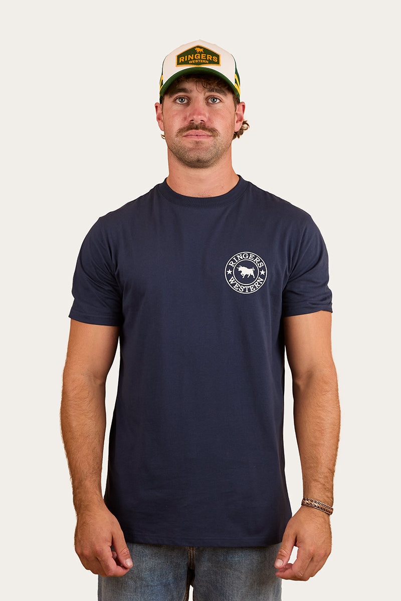 Ringers Western 
Signature Bull Mens Classic T-Shirt - Navy/White