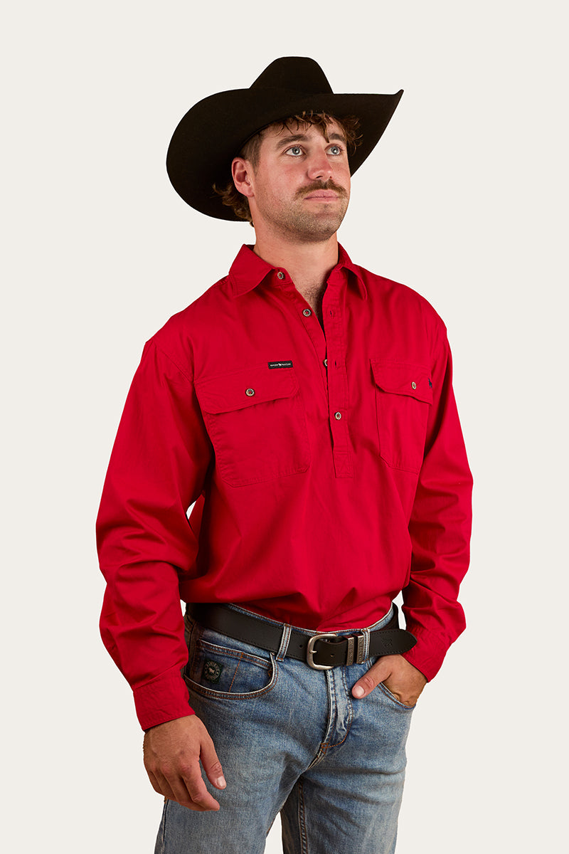 Ringers Western King River Mens Half Button Work Shirt