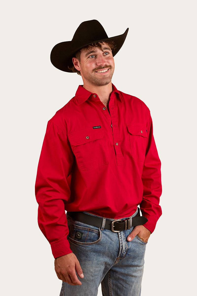 Ringers Western King River Mens Half Button Work Shirt