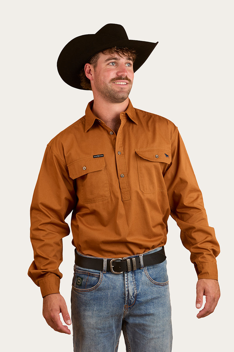 Ringers Western King River Mens Half Button Work Shirt