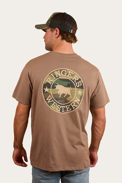 Ringers Western 
Signature Bull Mens Loose Fit T-Shirt - Mushroom/Camo