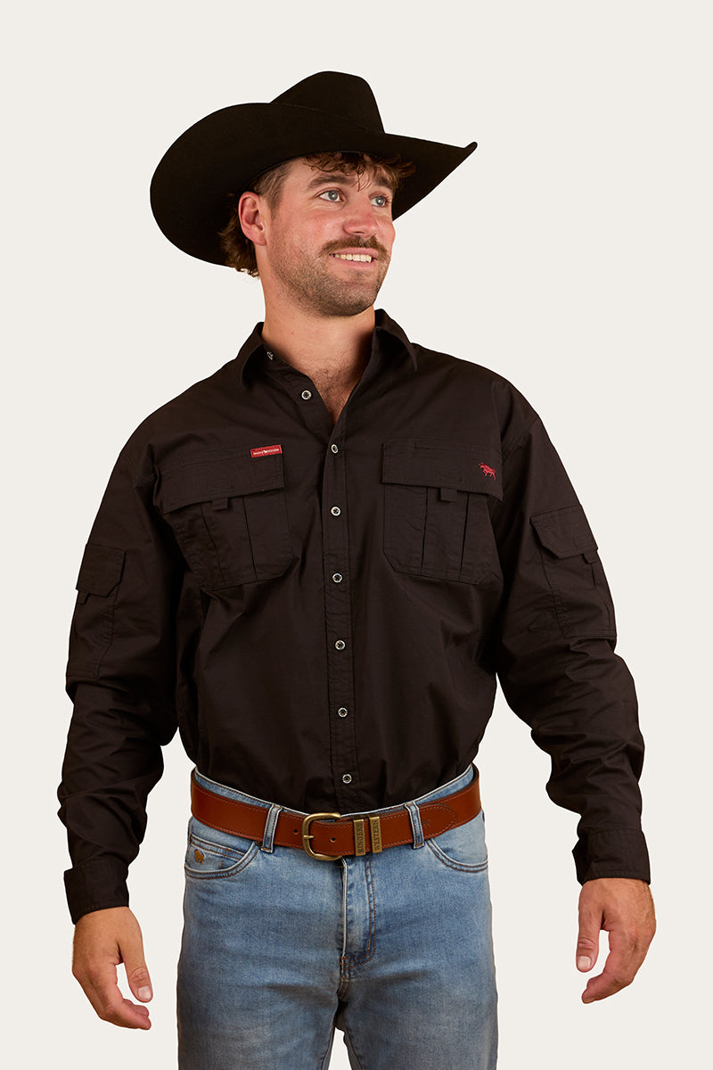 Ringers Western Pilbara Mens Ripstop Full Button Work Shirt