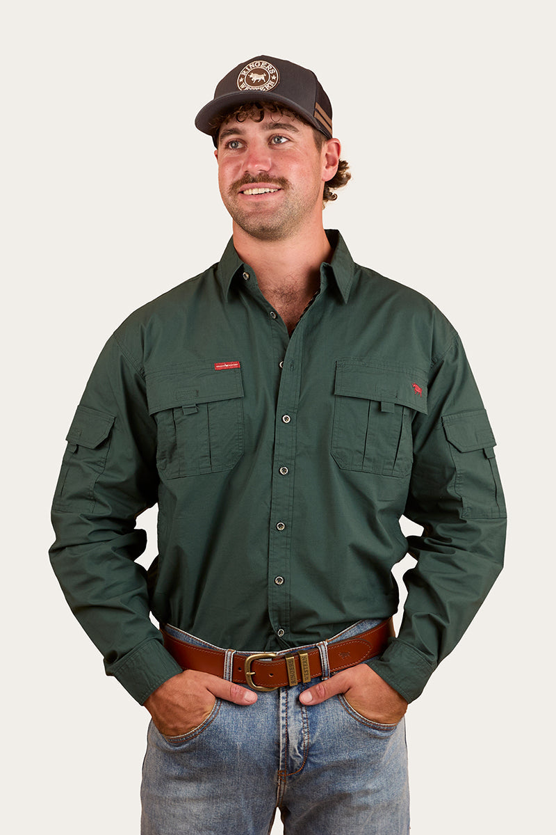 Ringers Western Pilbara Mens Ripstop Full Button Work Shirt