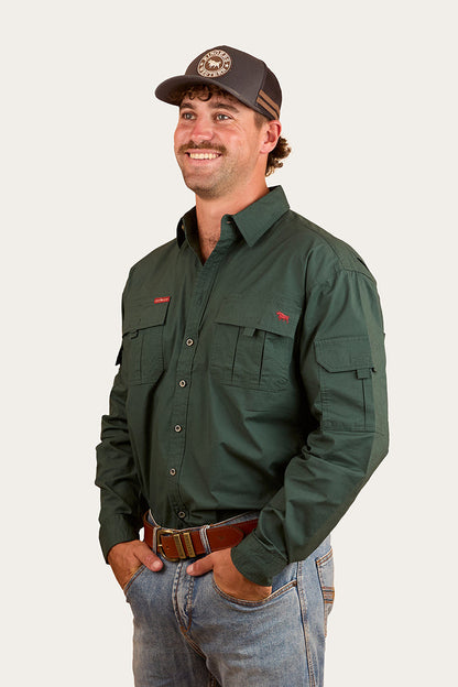 Ringers Western Pilbara Mens Ripstop Full Button Work Shirt