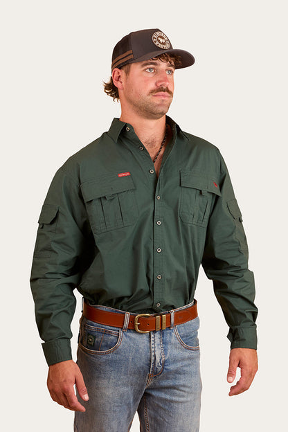 Ringers Western Pilbara Mens Ripstop Full Button Work Shirt