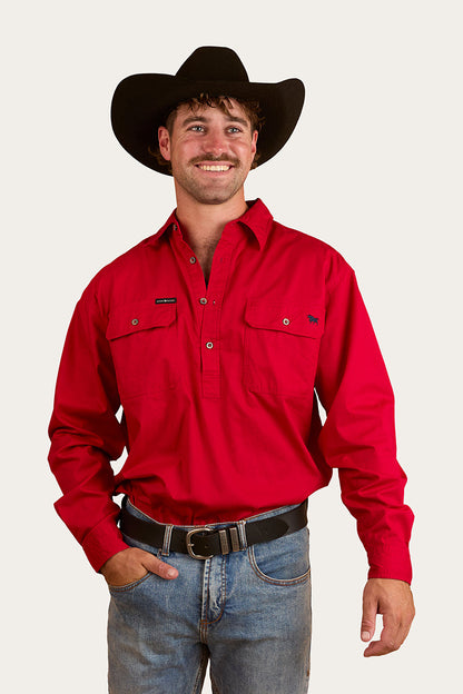 Ringers Western King River Mens Half Button Work Shirt