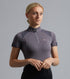 Description:Remisa Ladies Technical Short Sleeved Riding Top_Colour:Anthracite Grey_Position:1