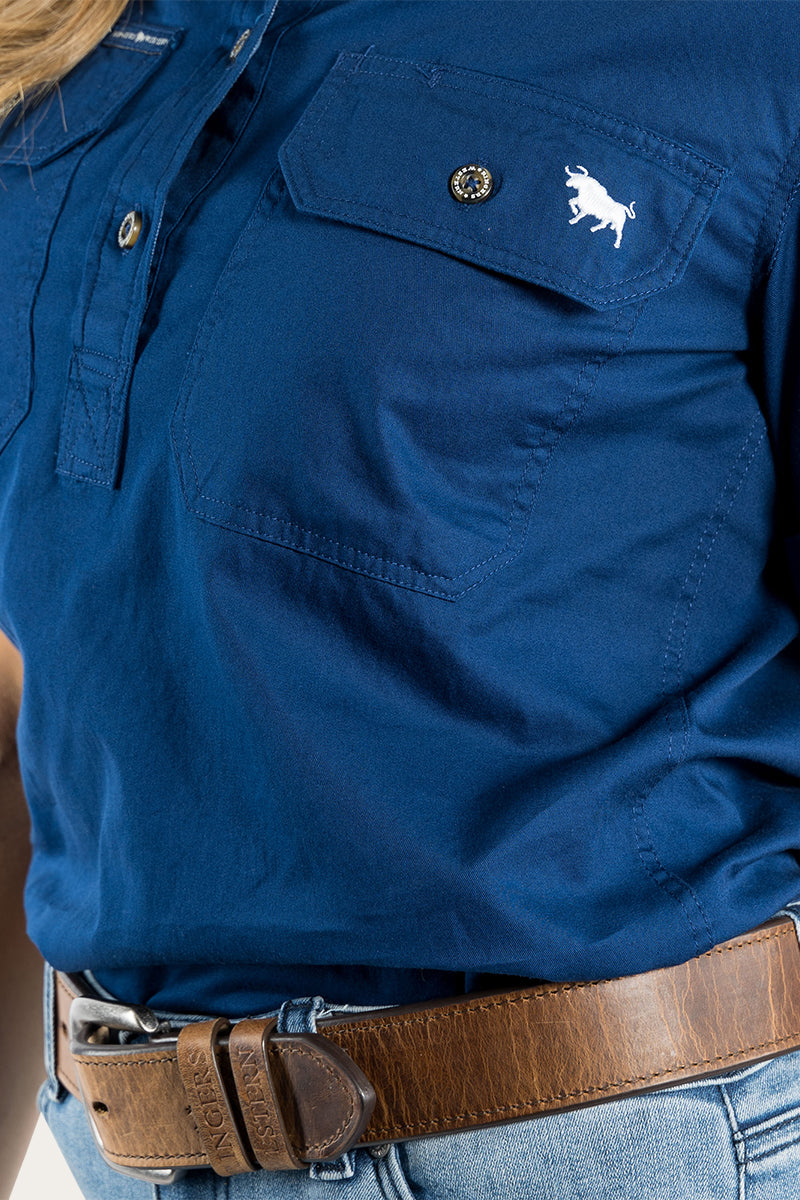 RingersWestern-Shirts_-_Work_Shirts-Womens-Jules_Womens_Half_Button_Short_Sleeve_Work_Shirt_-Navy-221089RW-NV_5.jpg