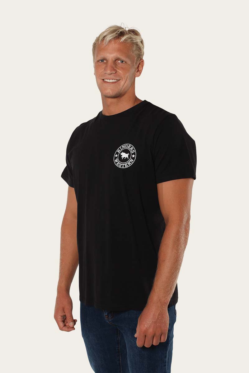 Ringers Western 
Signature Bull Mens Classic T-Shirt - Black/White