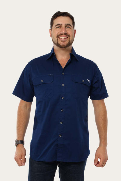 Ringers Western Lake Argyle Mens Short Sleeve Full Button Work Shirt