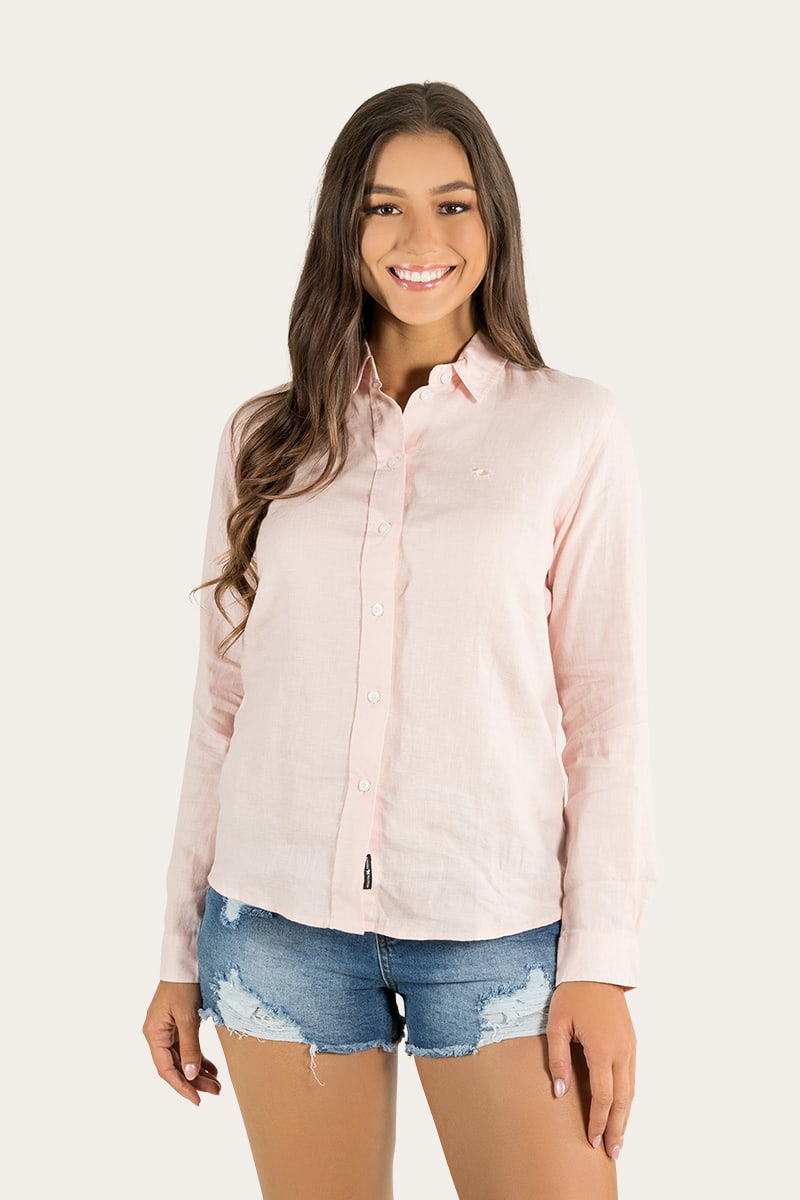 Ringers Western Hayley Womens Relaxed Linen Dress Shirt