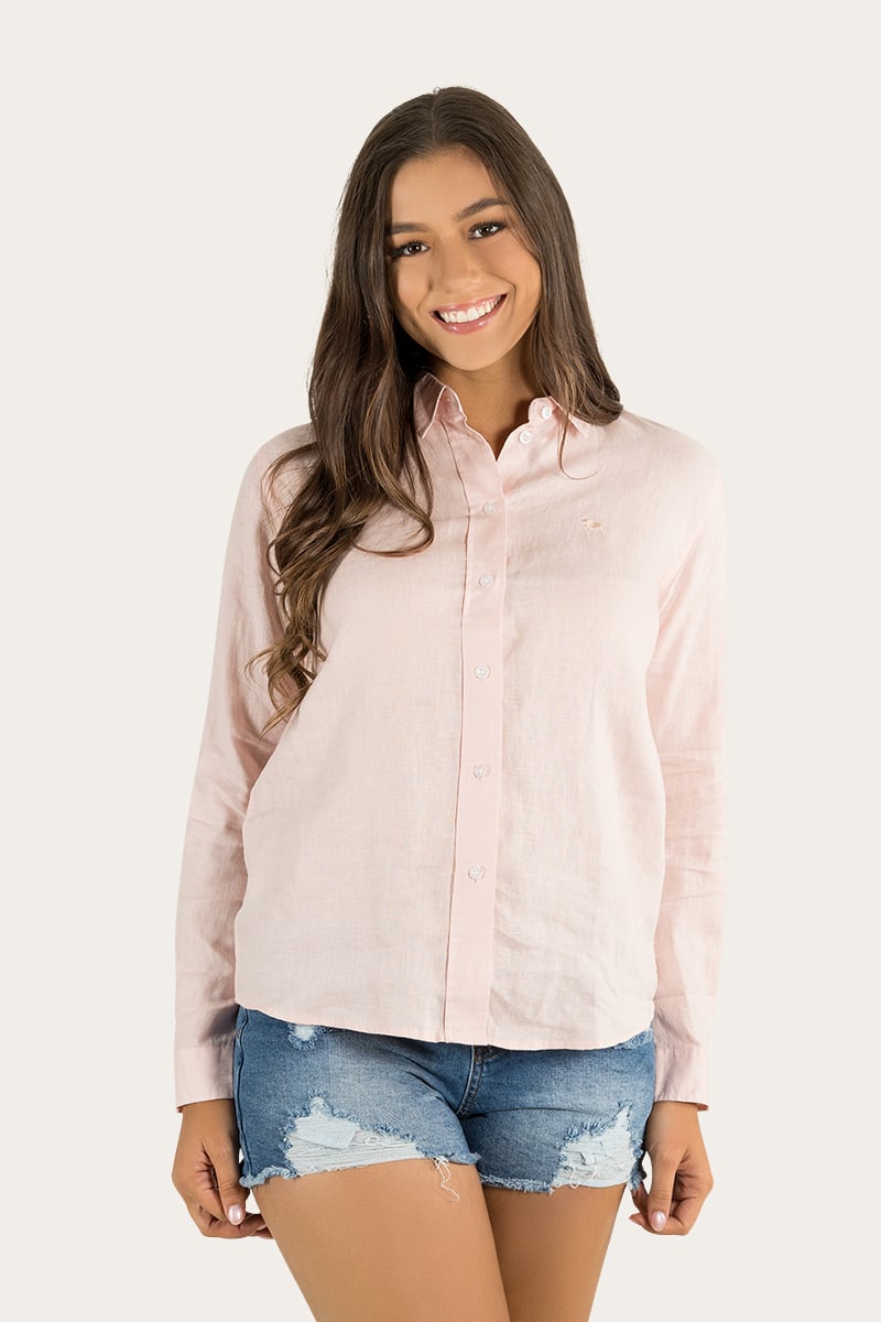 Ringers Western Hayley Womens Relaxed Linen Dress Shirt