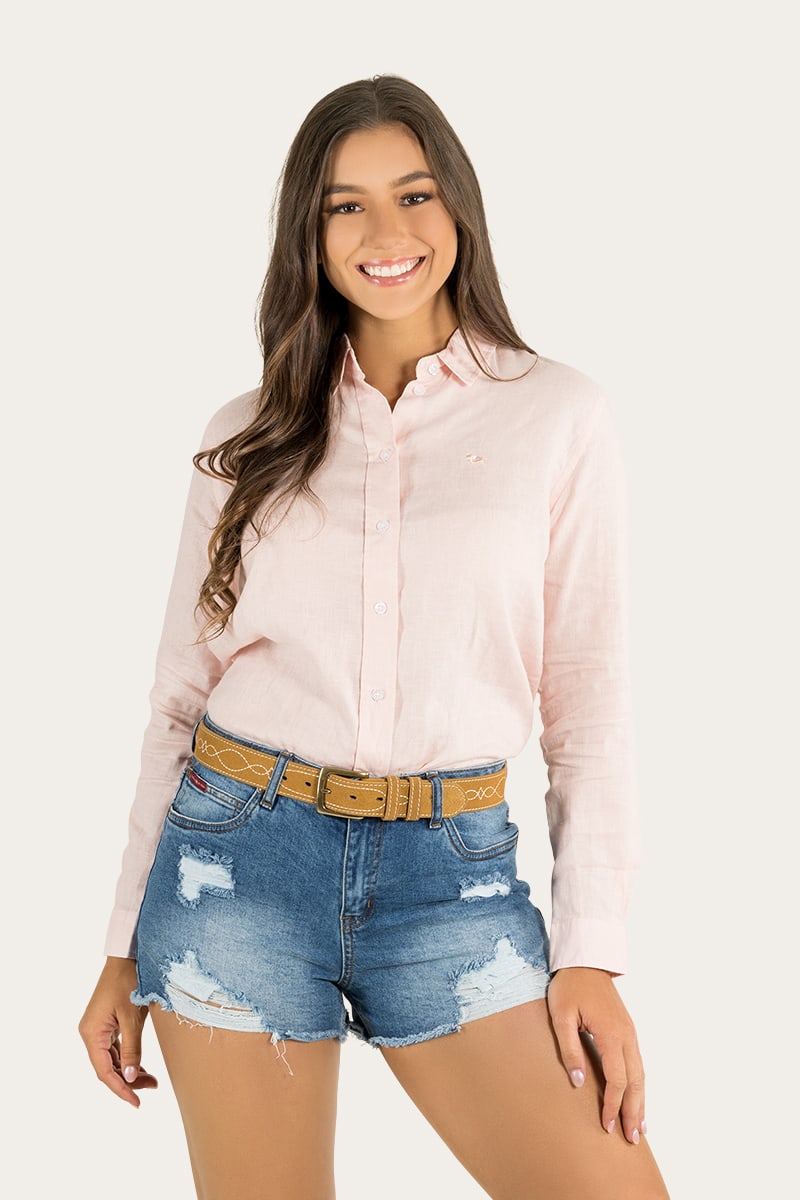 Ringers Western Hayley Womens Relaxed Linen Dress Shirt