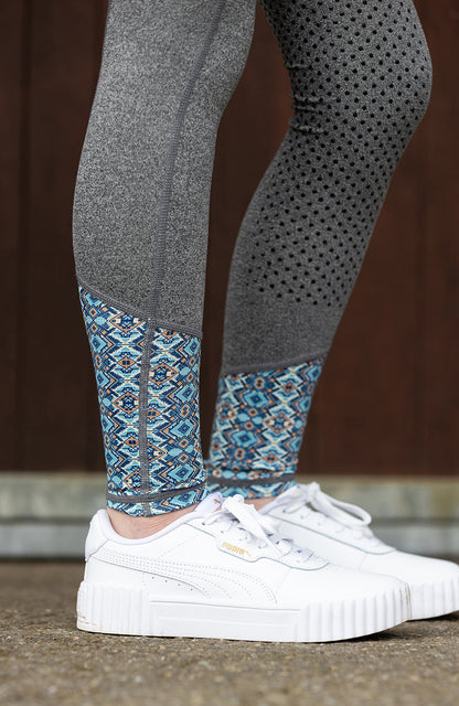 BARE Equestrian Youth Performance Riding Tights - Grey Phoenix