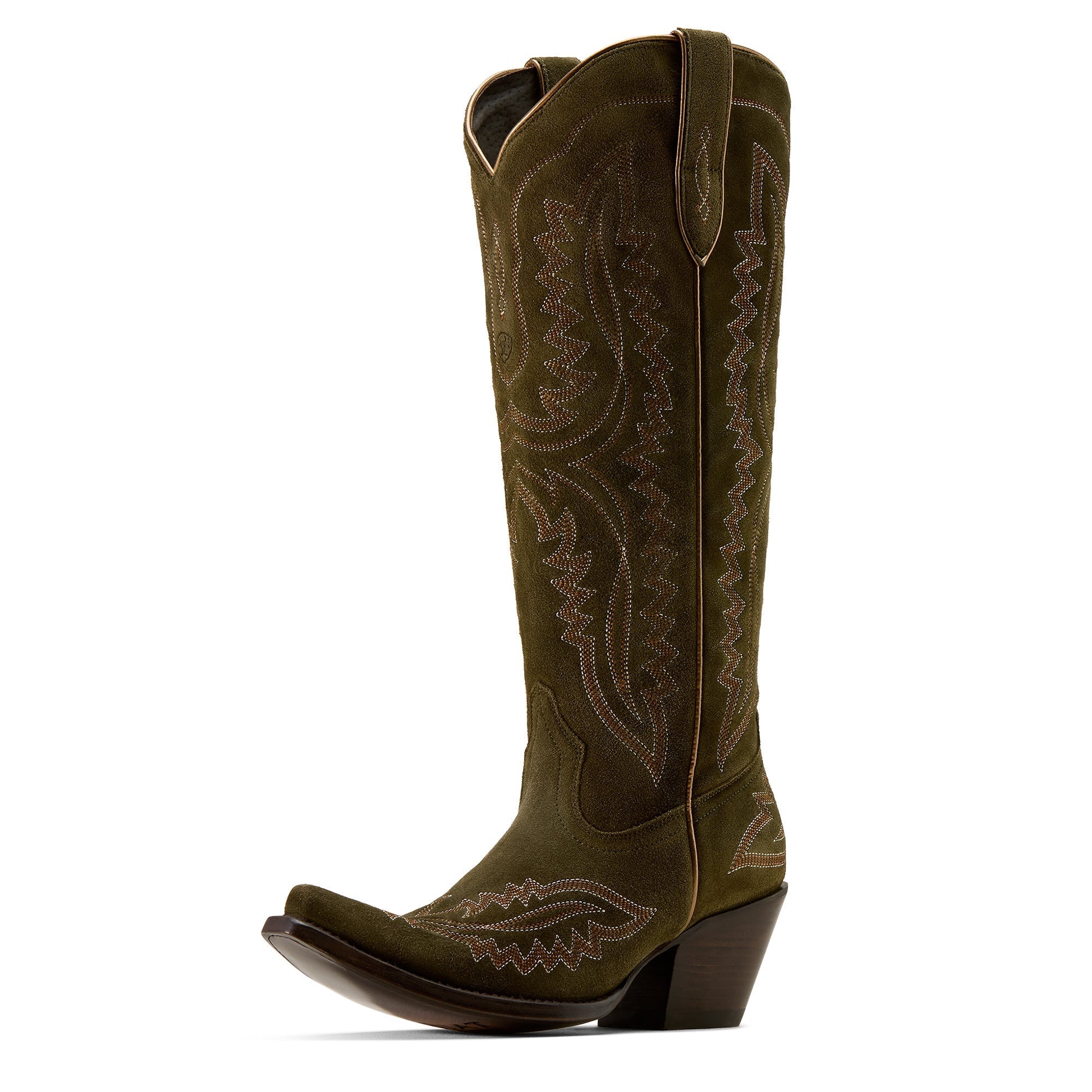 Soft Olive Suede 3/4 front