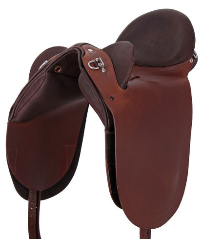 Double Hill Leather Stock Saddle Adjustable Tree
