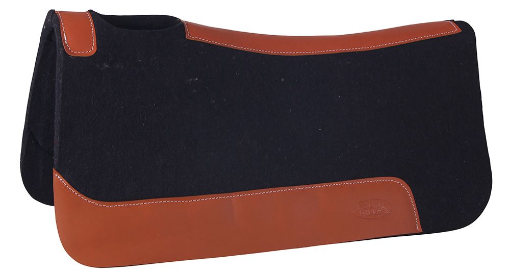 Double Hill Contoured Wool Felt Saddle Pad Black