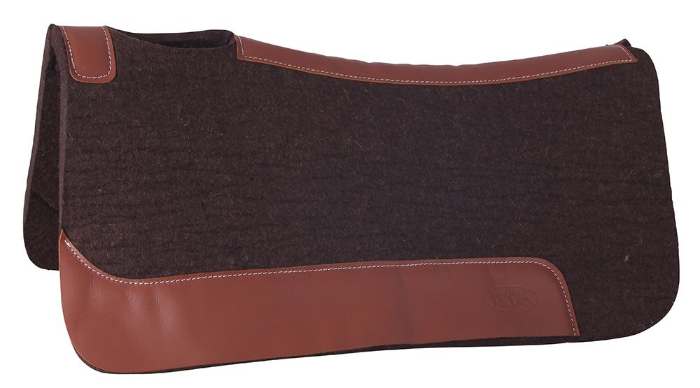 Double Hill Contoured Wool Felt Saddle Pad Brown