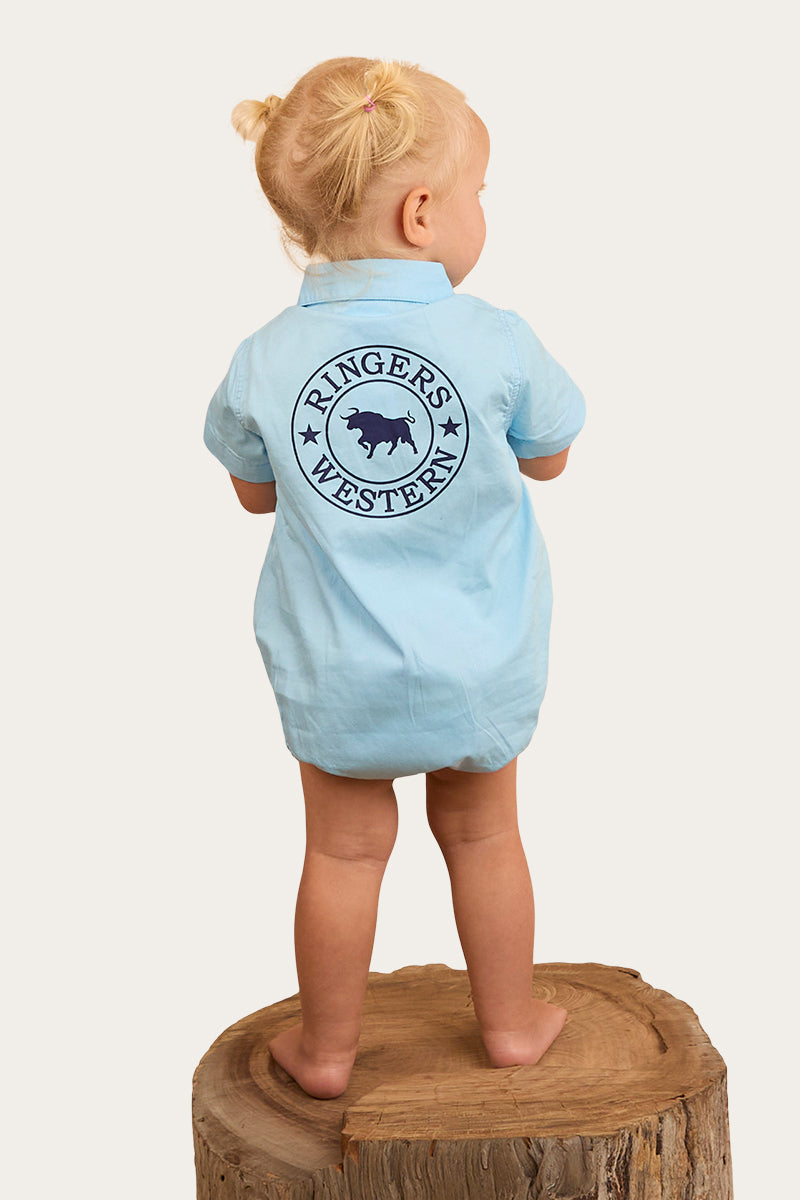 Ringers Western Ringers Babies Short Sleeve Work Shirt Romper