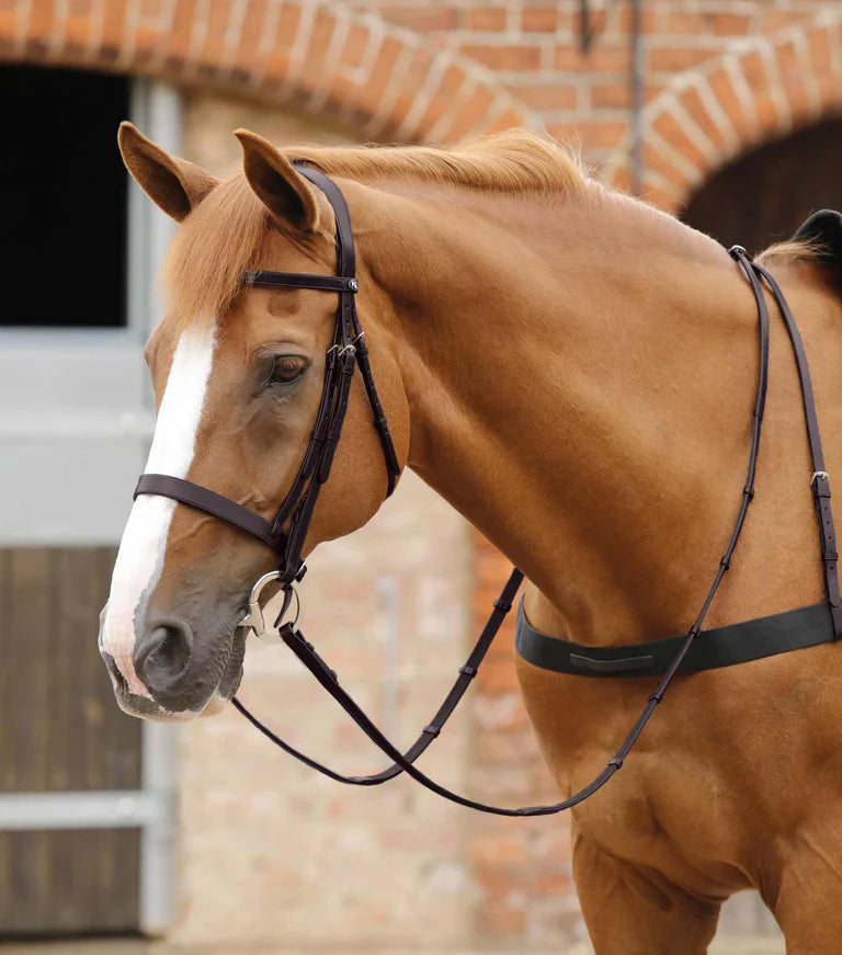 Premier Equine Salvatore Rubber &amp; Leather Grip Reins